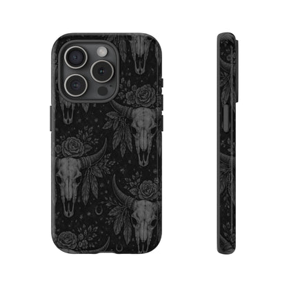 Western Noir Bull Skulls Tough Case