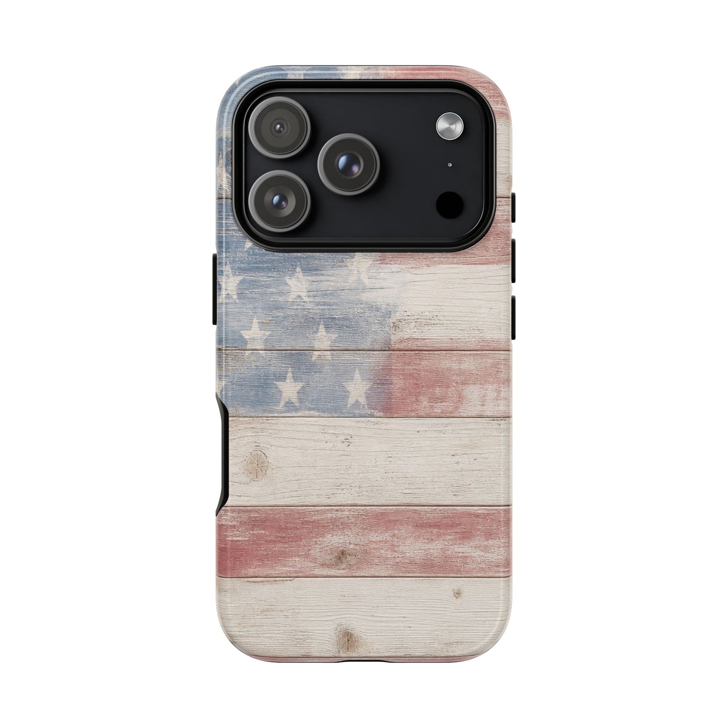 White Wood Flag Tough Case