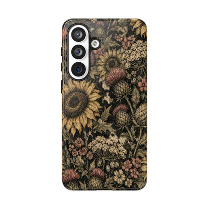 Cowhide Sunflower Thistles Tough Case