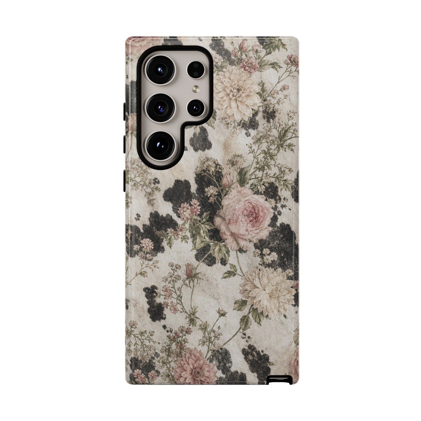 Floral Cowhide Tough Case