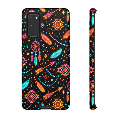 Neon Aztec Feather Tough Case