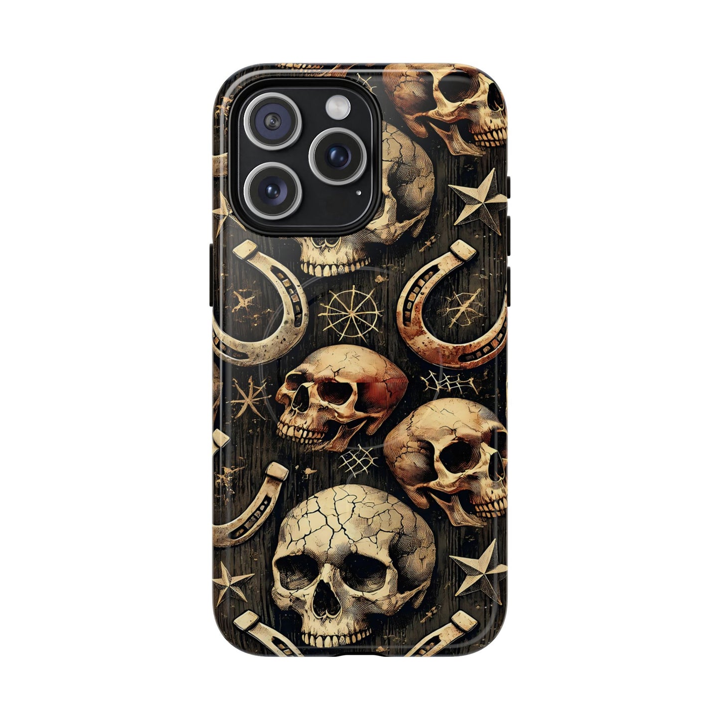 Skulls Horseshoes Dark Magnetic Case
