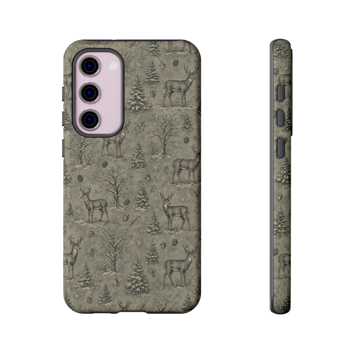 Etched Winter Buck Tough Case