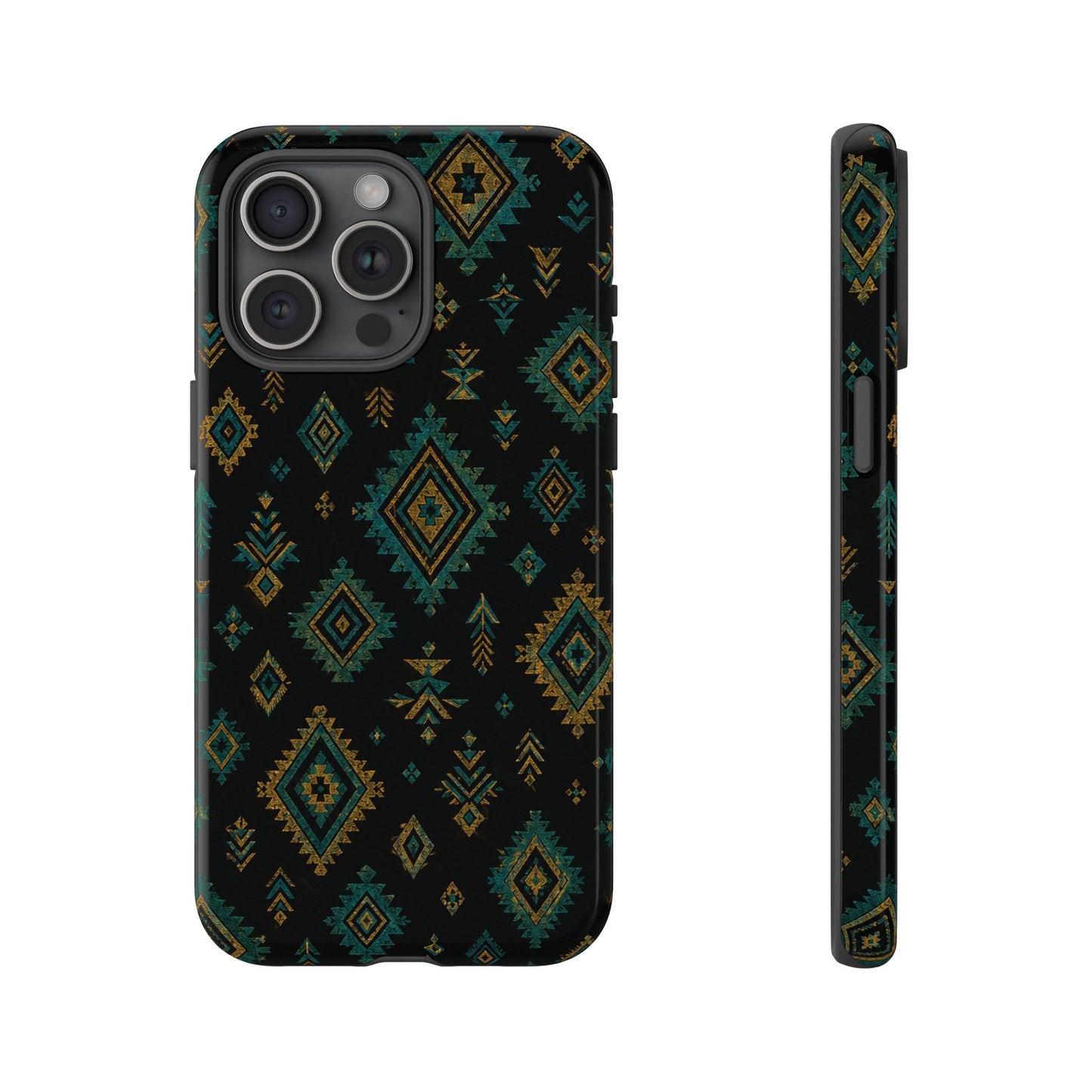 Turquoise Gold Aztec Tough Case