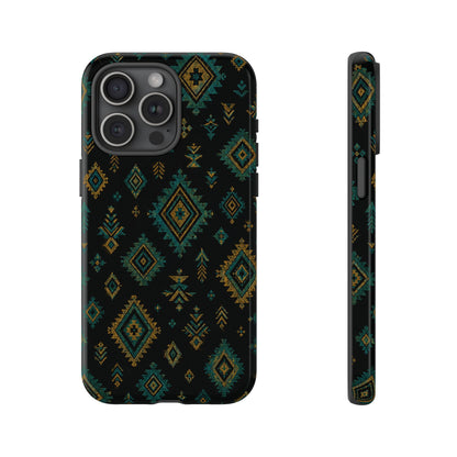 Turquoise Gold Aztec Tough Case