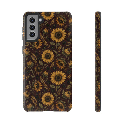Burgundy Sunflowers Tough Case