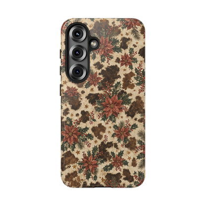 Cowhide Poinsettia Tough Case