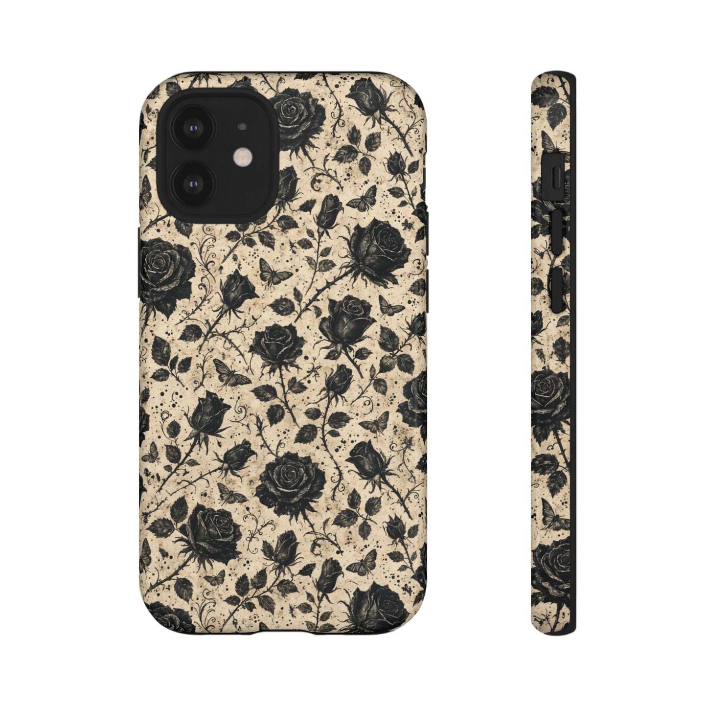 Black Rose Bone Tough Case
