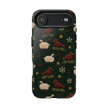 Felt Sheep Cardinals Magnetic Case