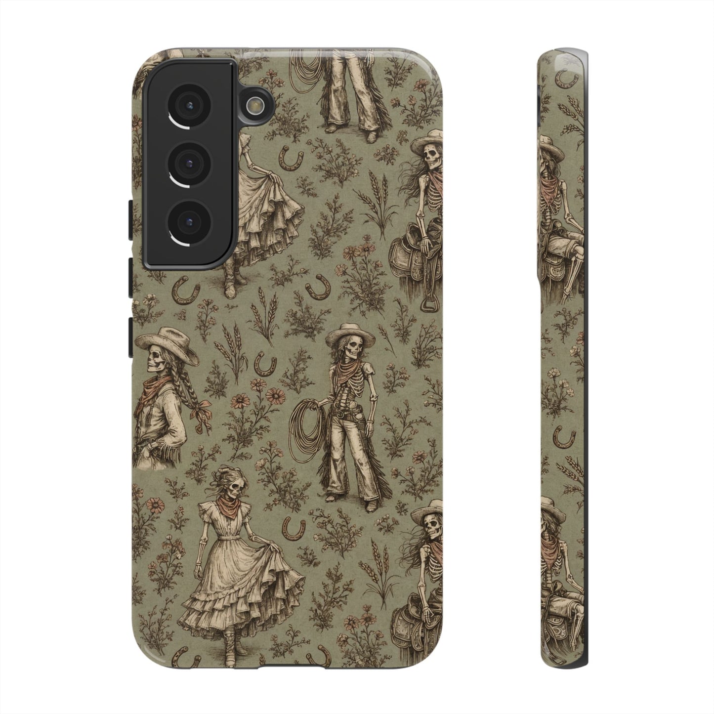 Skeleton Cowgirl Toile Tough Case