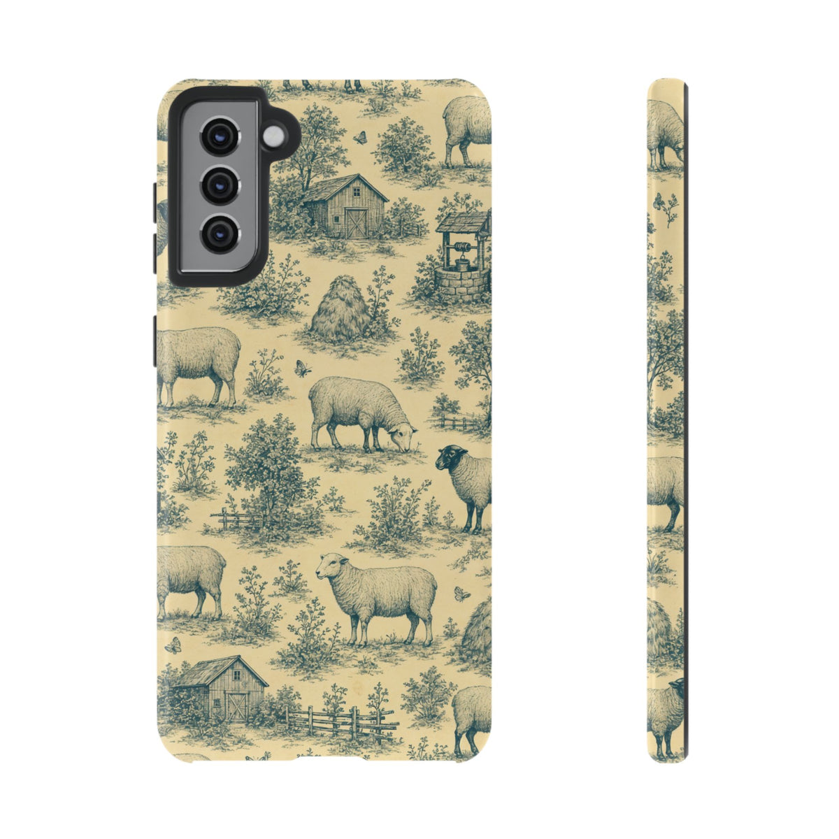 Sheep Toile Tough Case