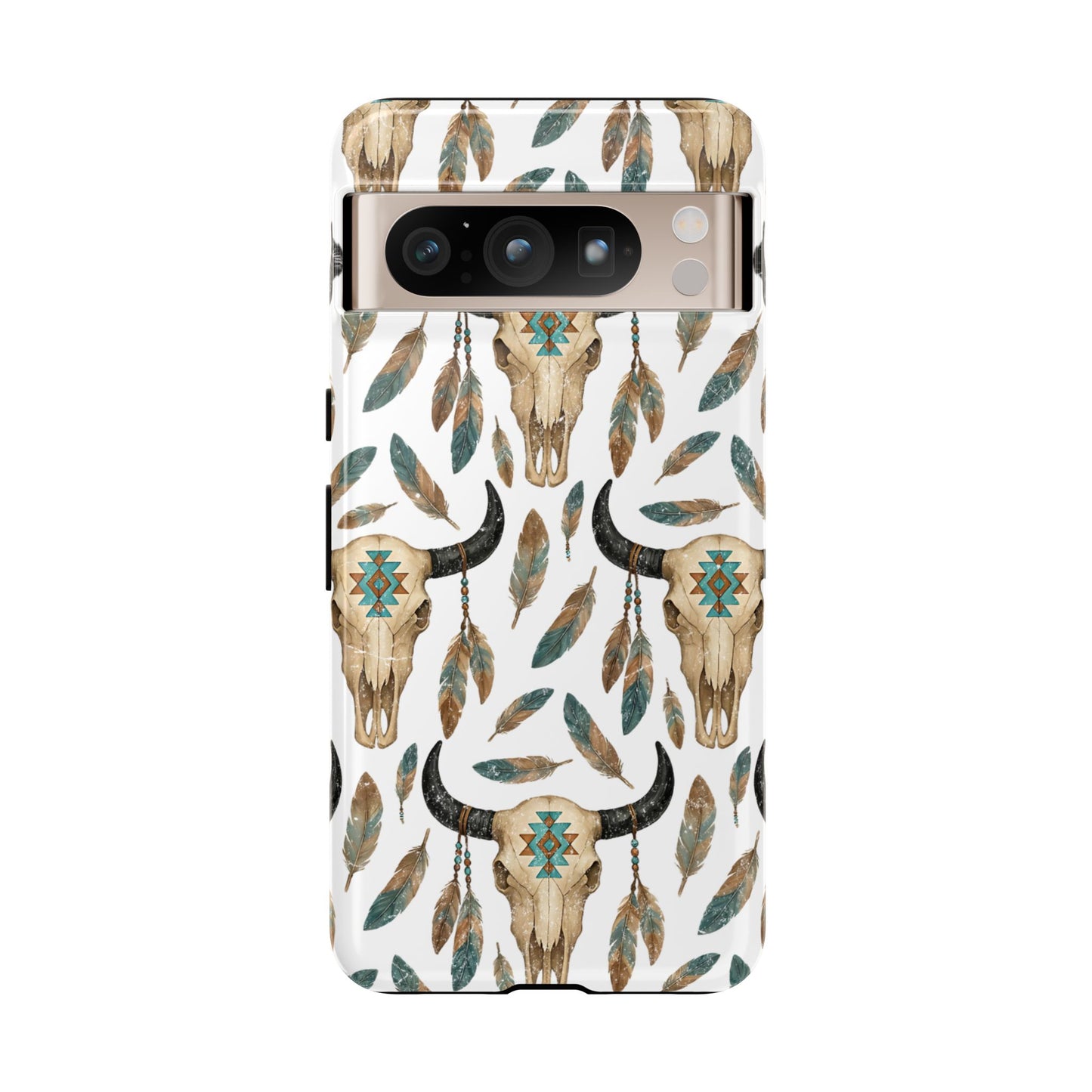 Aztec Feather Skull Tough Case