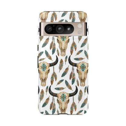 Aztec Feather Skull Tough Case