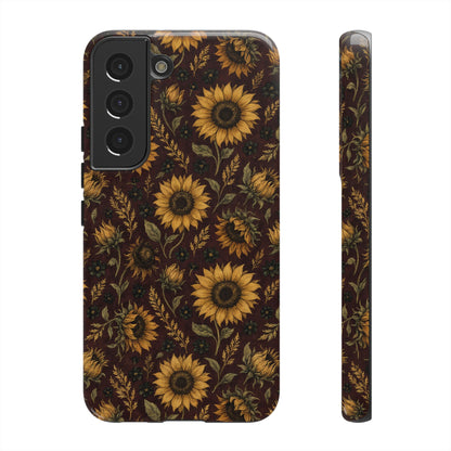 Burgundy Sunflowers Tough Case