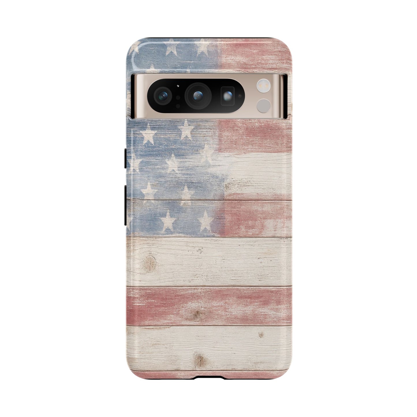 White Wood Flag Tough Case