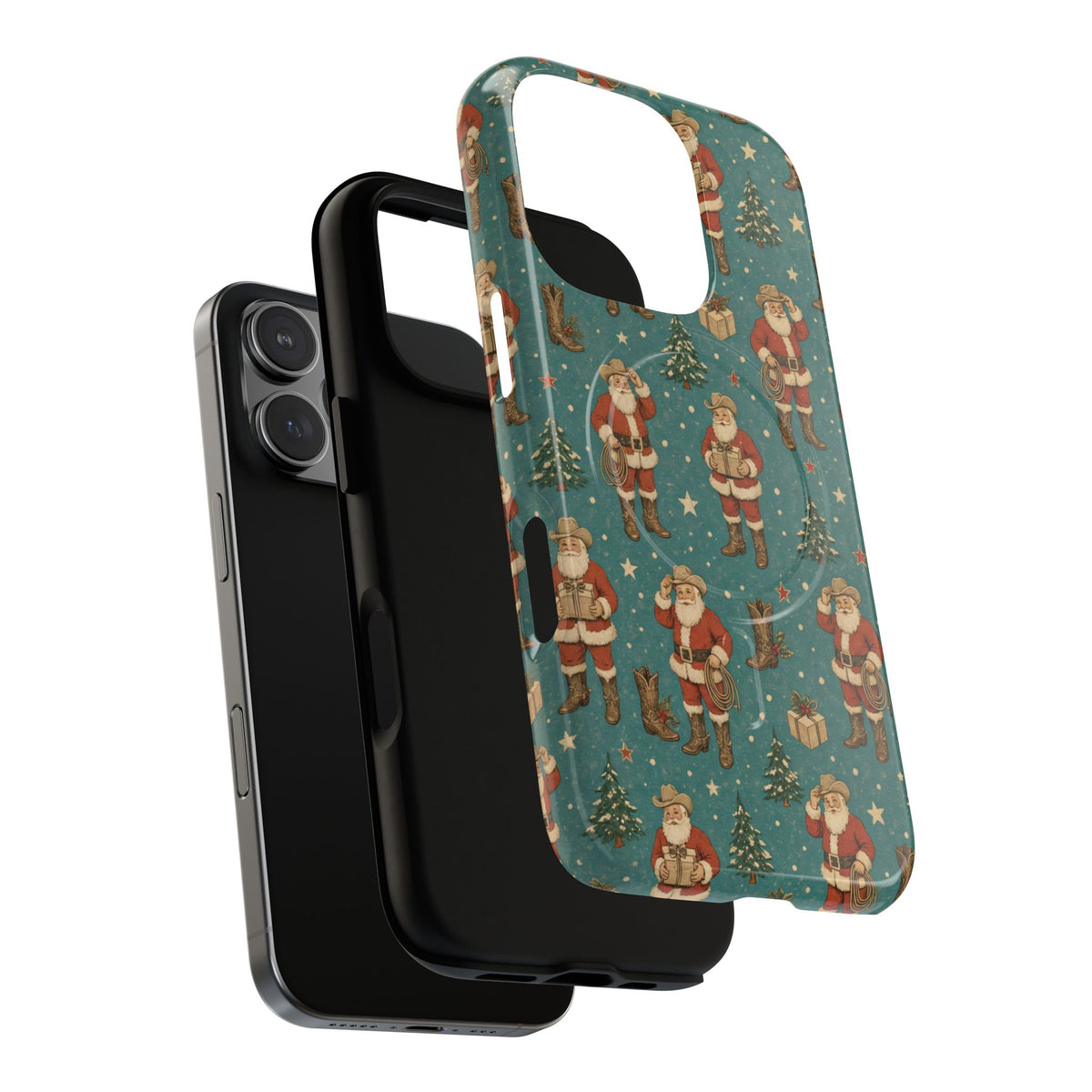 Retro Cowboy Santa Magnetic Case
