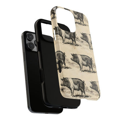 Vintage Pigs Tough Case