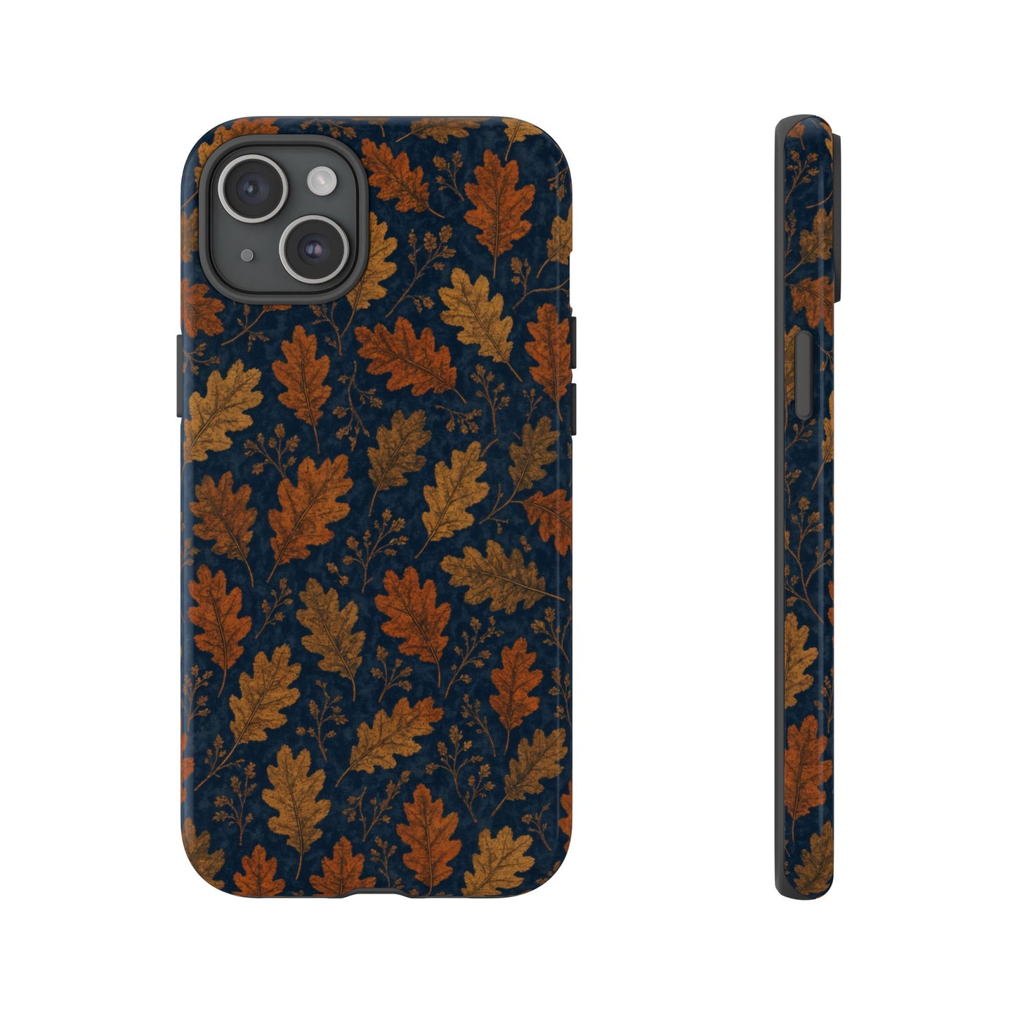 Navy Autumn Leaves Tough Case