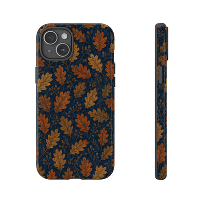 Navy Autumn Leaves Tough Case