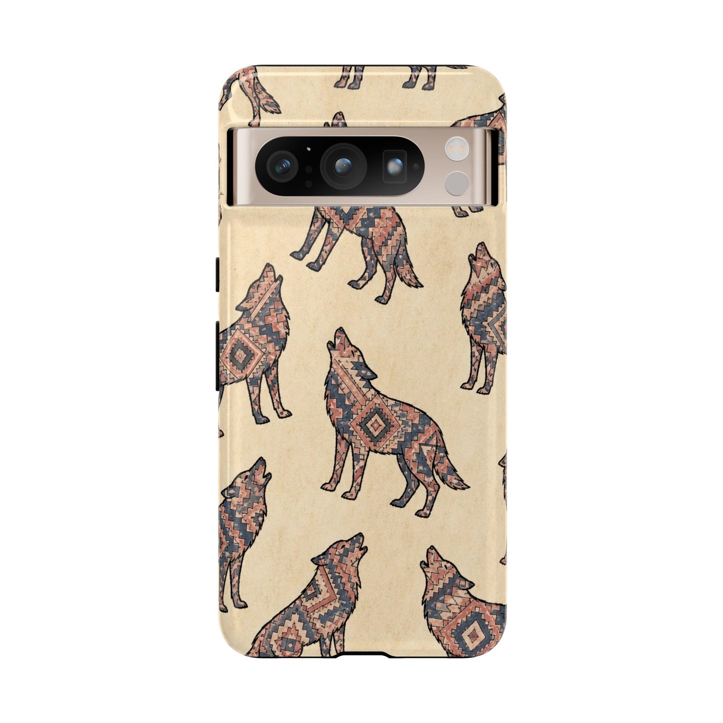 Rose Aztec Wolf Tough Case