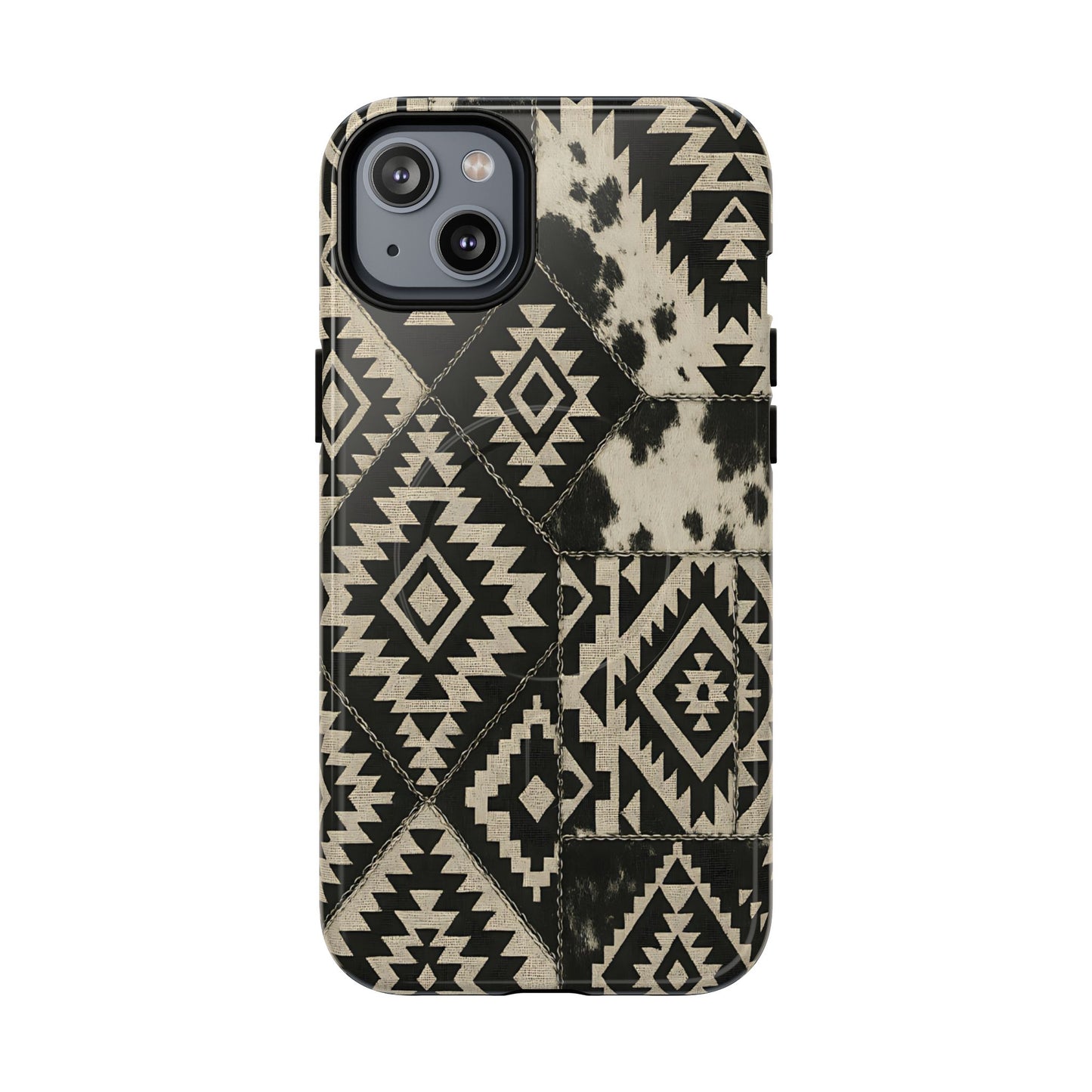 Black Aztec Quilt Magnetic Case