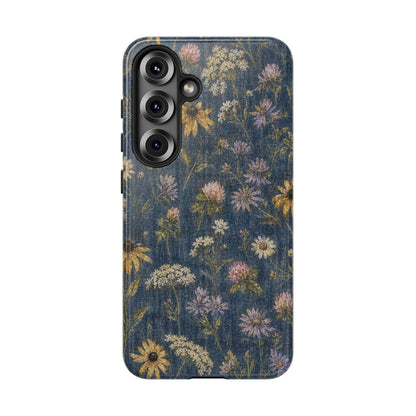 Denim Florals Tough Case