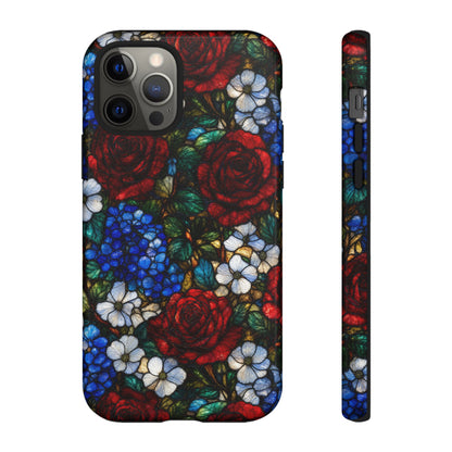 Patriotic Floral Glass Tough Case