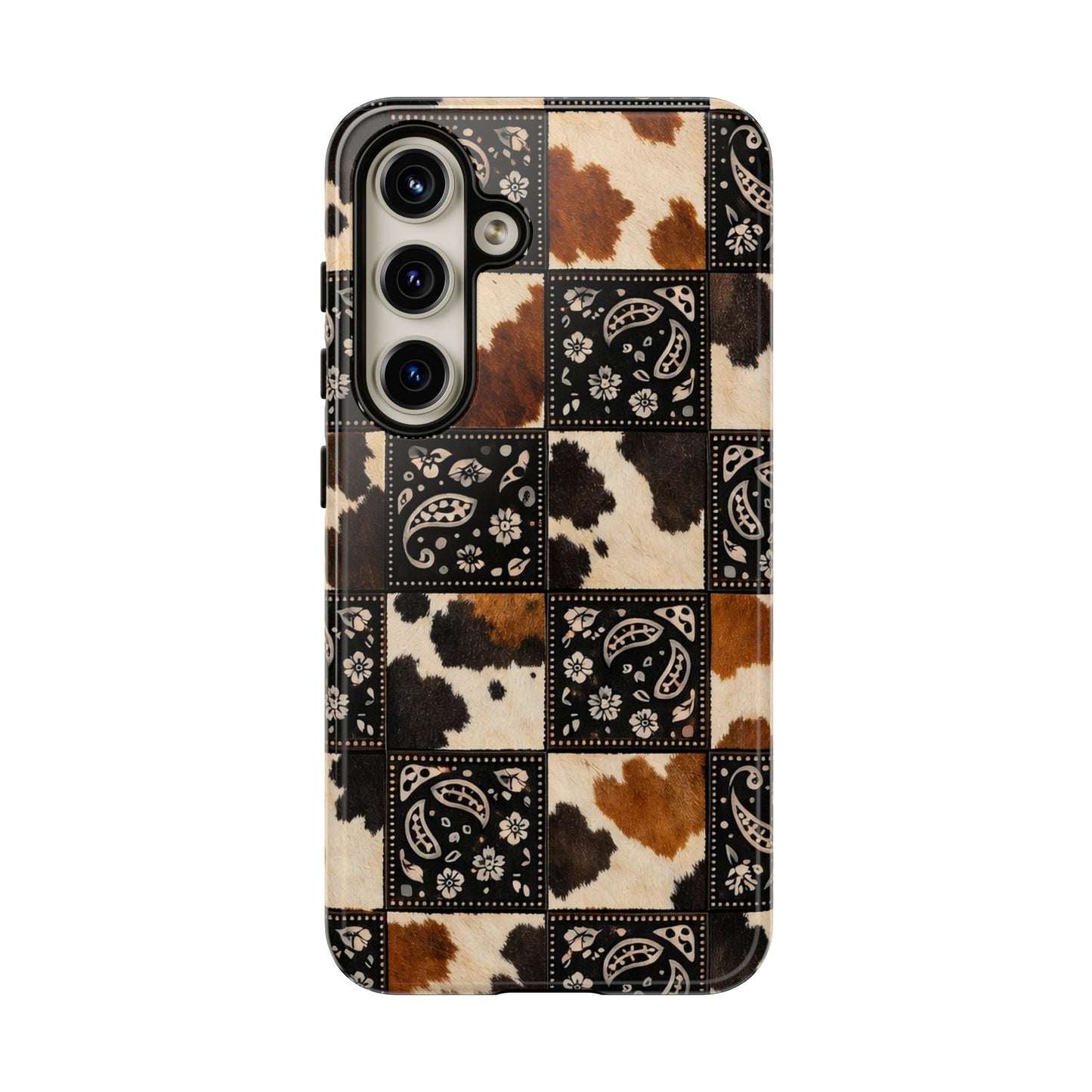 Cowhide Bandana Checkered Tough Case