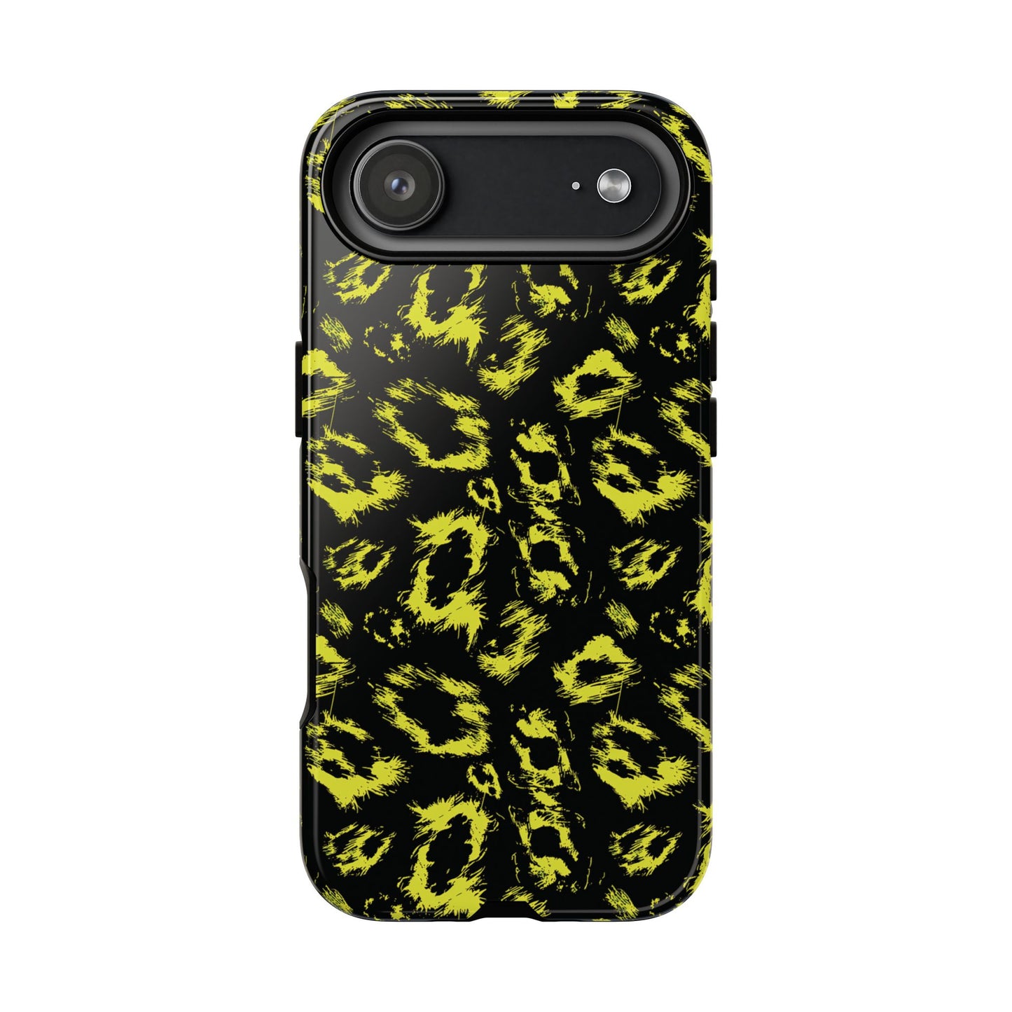 Neon Yellow Leopard Tough Phone Case