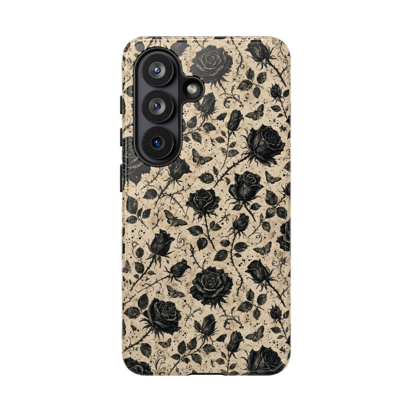 Black Rose Bone Tough Case