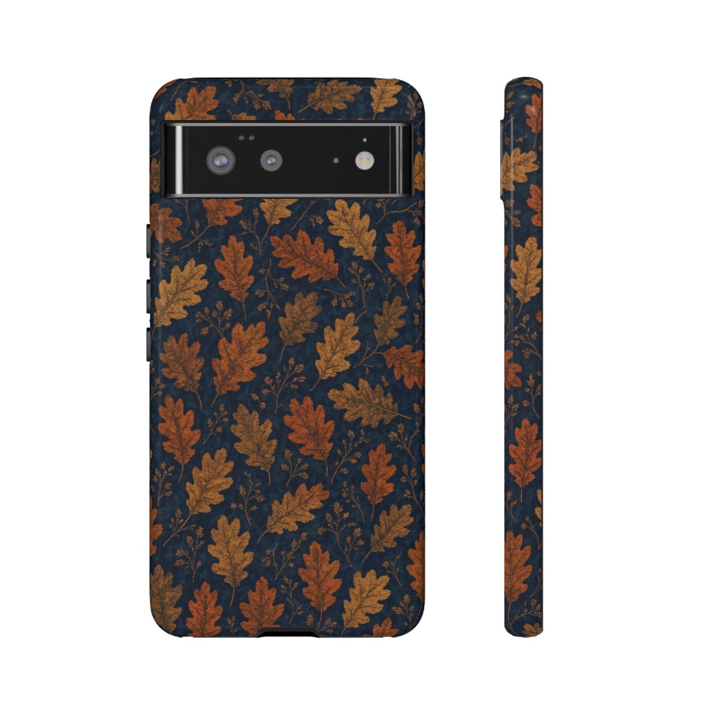 Navy Autumn Leaves Tough Case