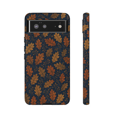 Navy Autumn Leaves Tough Case