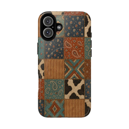 Turquoise Patchwork Magnetic Case