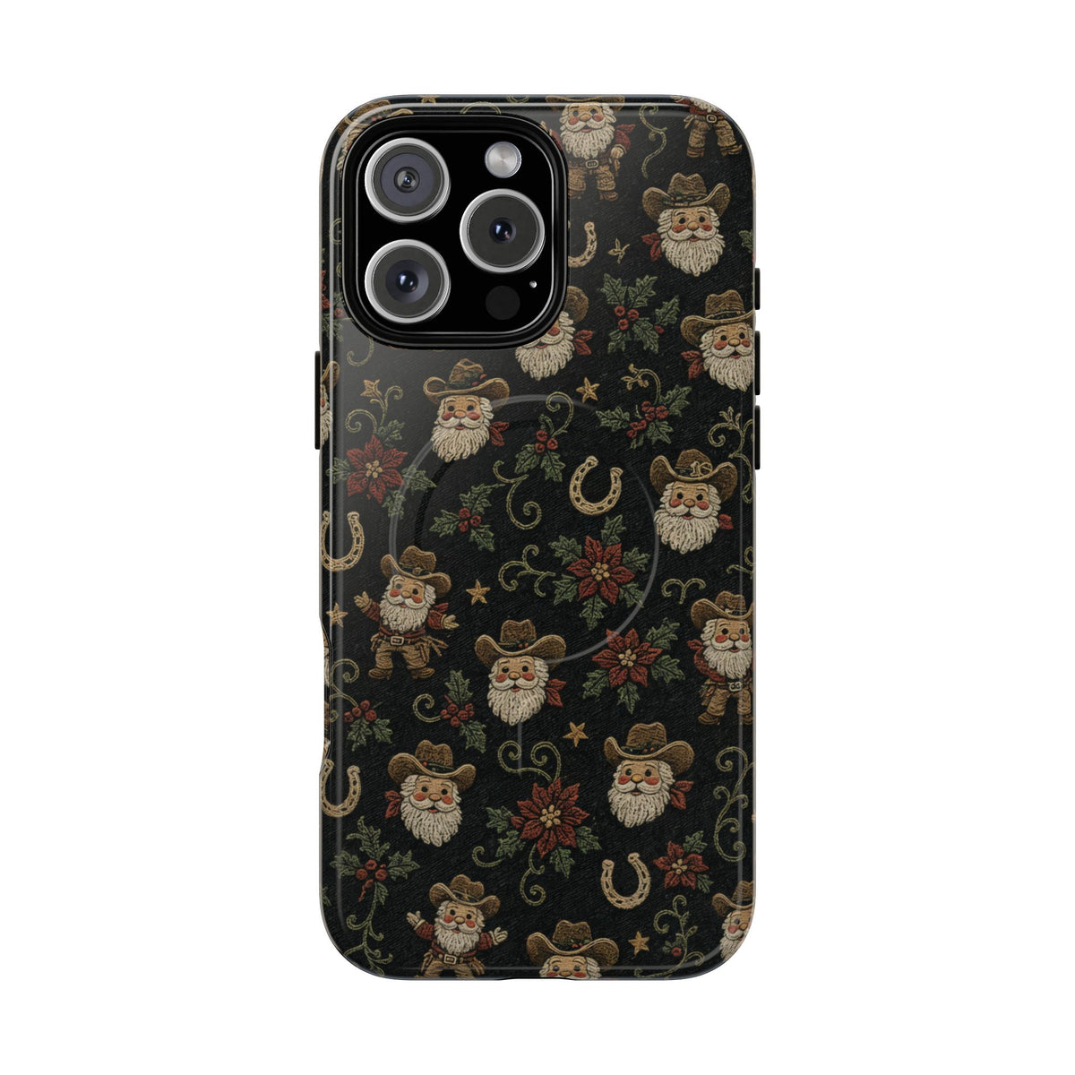 Stitched Cowboy Santa Magnetic Case