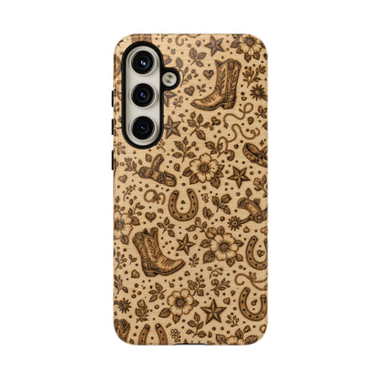 Woodburned Western Tough Case