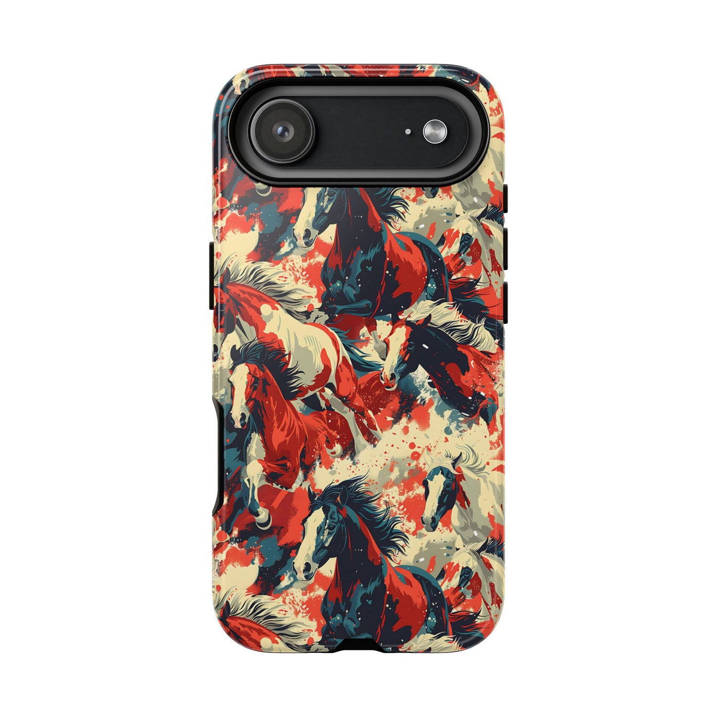Red White Blue Horses Tough Phone Case