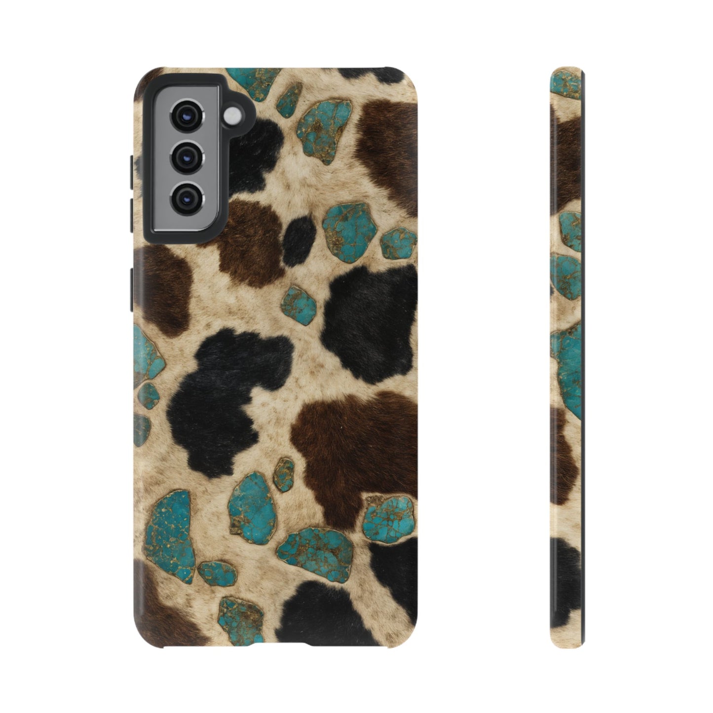 Turquoise Cowhide Tough Case