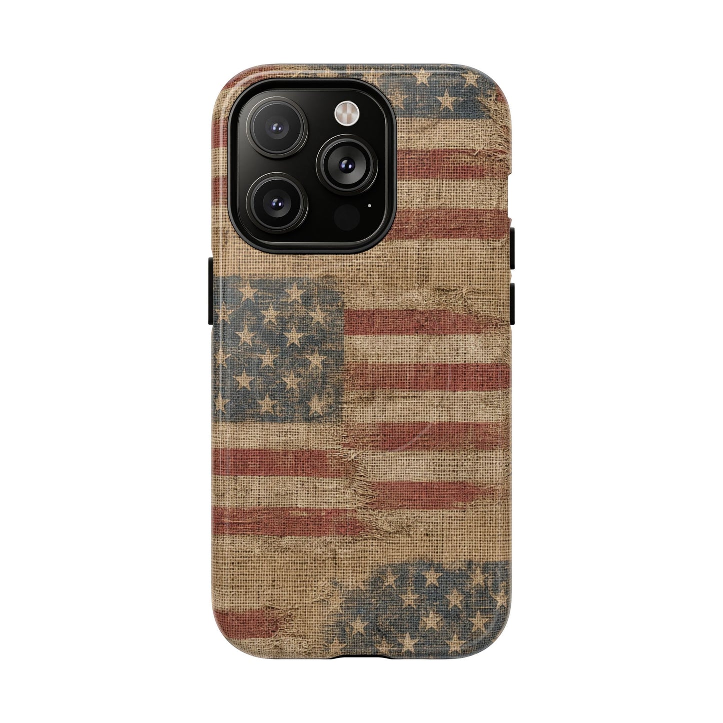 Burlap Flag Magnetic Case