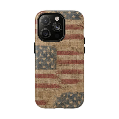Burlap Flag Magnetic Case