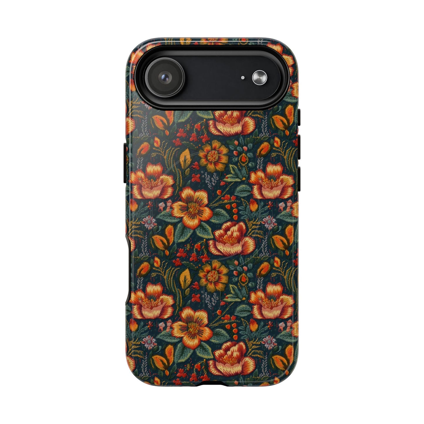 Embroidered Flowers Magnetic Case