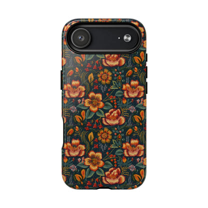 Embroidered Flowers Magnetic Case