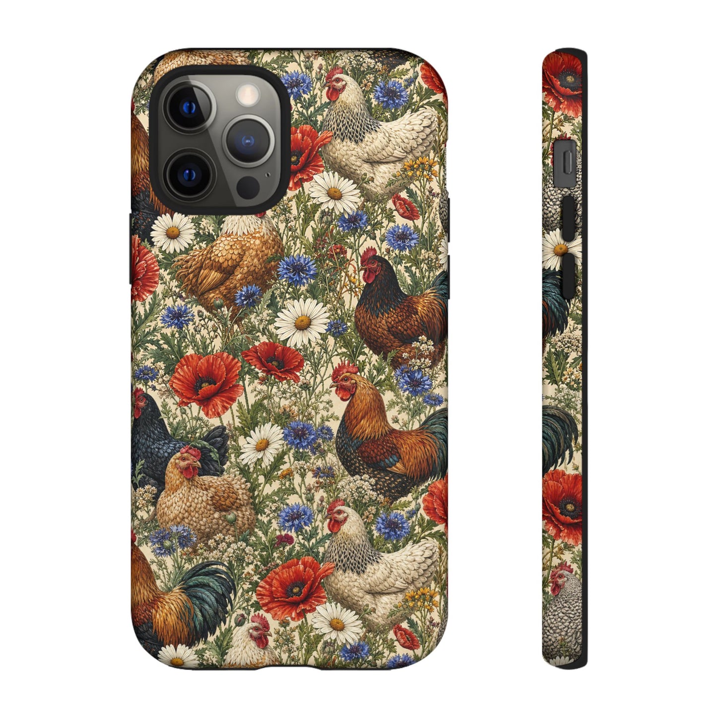 Patriotic Floral Chickens Tough Case