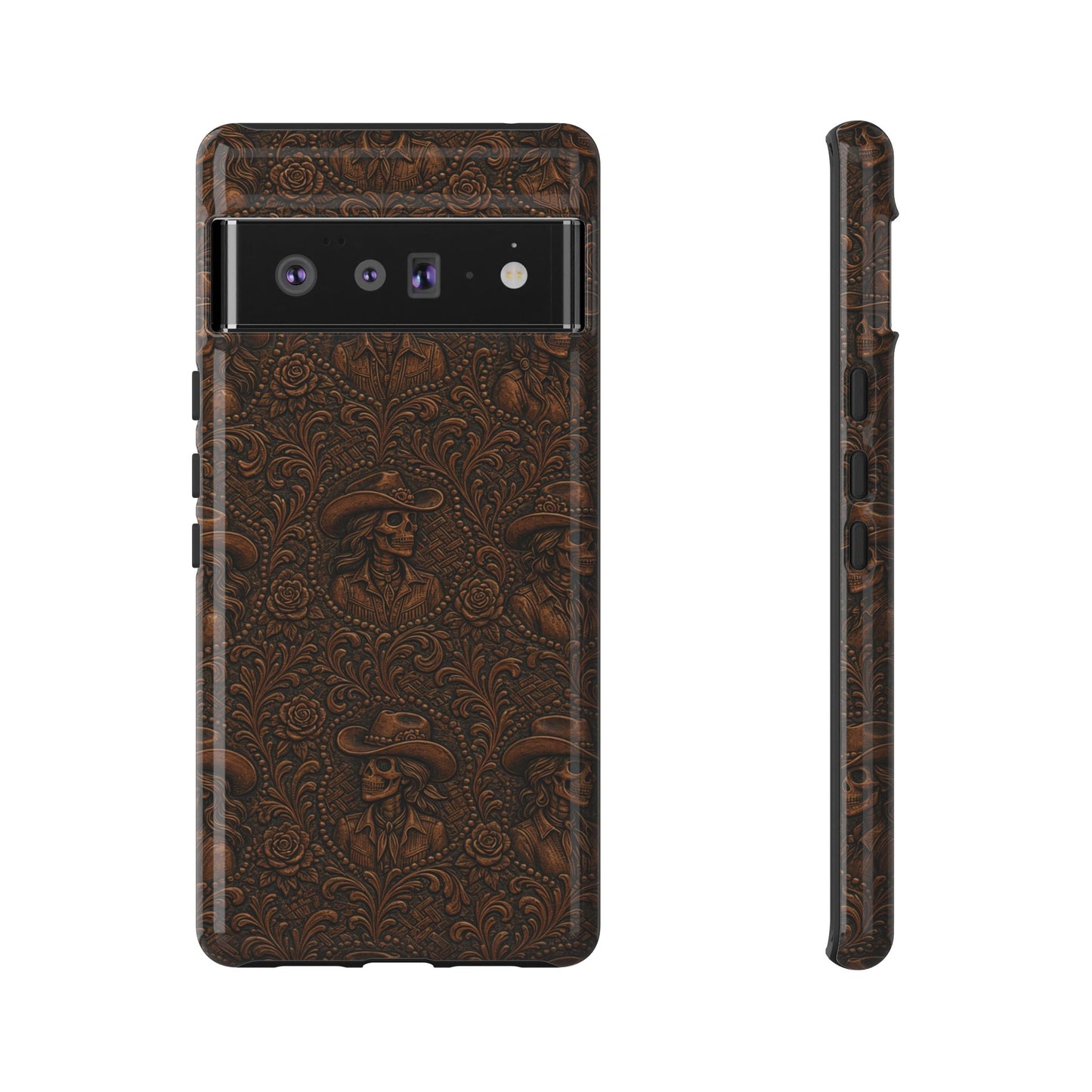 Tooled Skeleton Cowgirl Tough Case