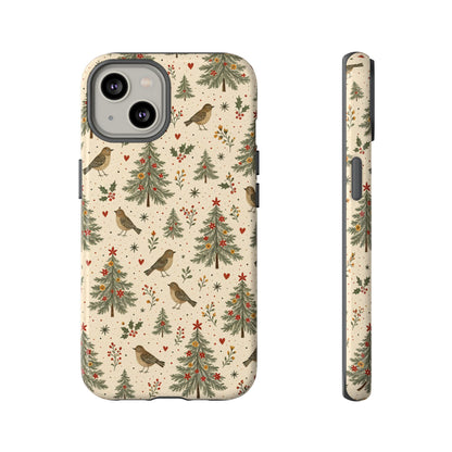 Folk Christmas Birds Tough Case