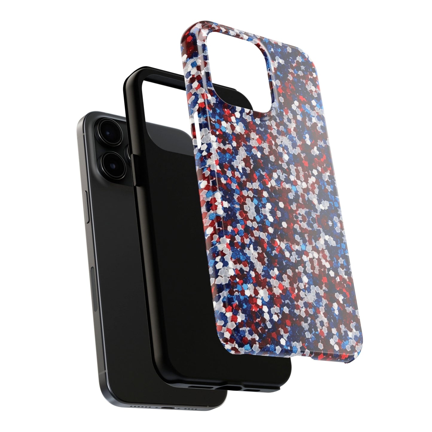 Red White Blue Glitter Phone Case