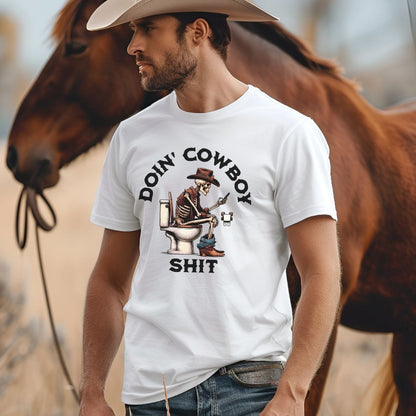 Doin' Cowboy Shit Skeleton T-shirt