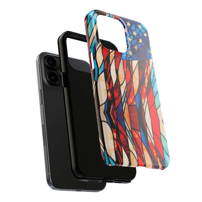 American Flag Stained Glass Patriotic Phone Case