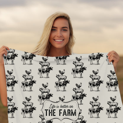 Life is Better on the Farm Blanket