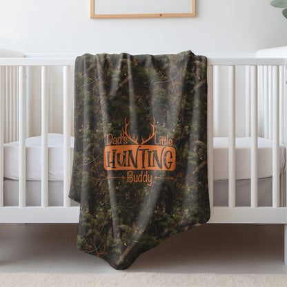 Dad's Little Hunting Buddy Camo Blanket