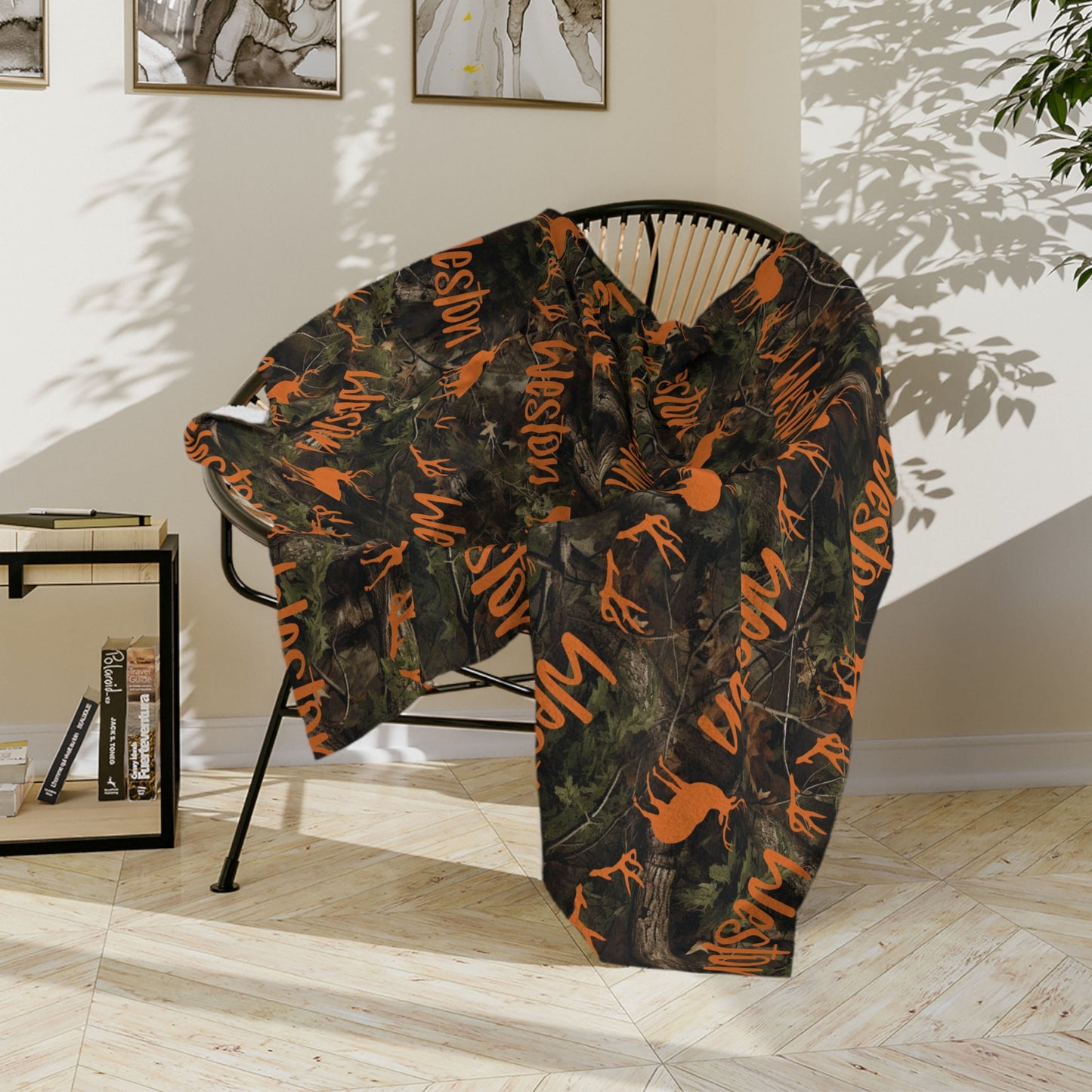 Personalized Camo Deer Blanket